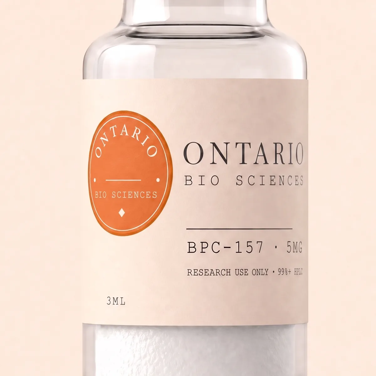 Label macro — the pressed seal, batch type and paper grain up close